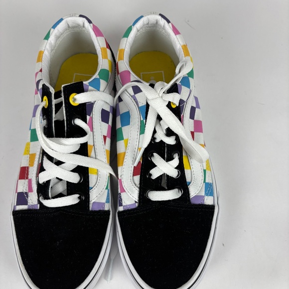 Vans Old School Black Multicolor Checkered Shoes/Sneakers Sizes Wo 7.5 /  Men 6 - Picture 3 of 9